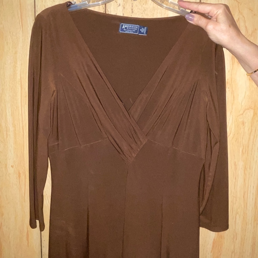 Brown business casual dress